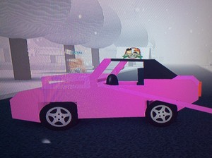  berwarna merah muda, merah muda Cars