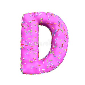 Pink Sugar Sprinkle Letter D