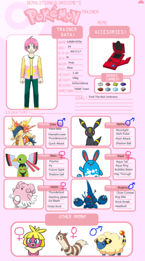  Pokemon Trainer profile: Latale kirby