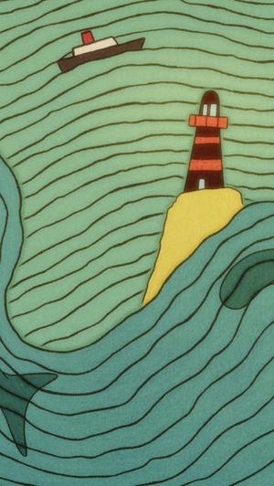  Ponyo on the Cliff Von the Sea Phone Hintergrund