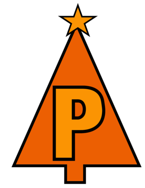 Starry Christmas Tree Letter P