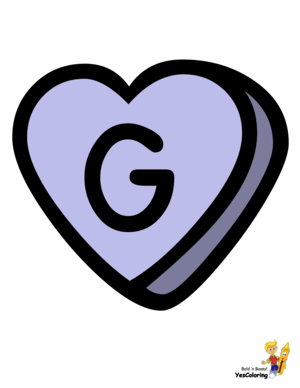  Valentine Coloring Letter G