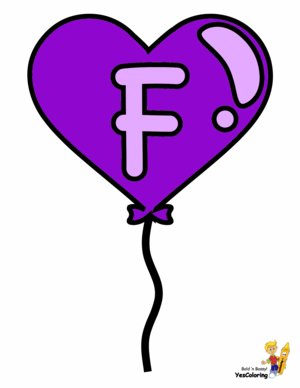  Valentine Letter F Coloring Pages