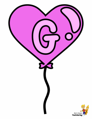  Valentine Letter G Coloring Pages