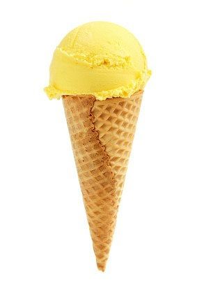 Yellow ice cream Ice cream, Cream