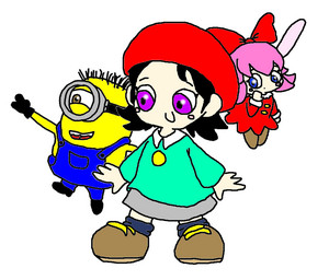 Adeleine and Ribbon meets the Minions (poster)
