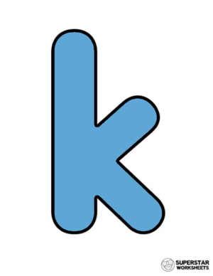 Alphabet Lowercase K