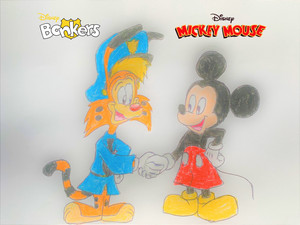 Bonkers D Bobcat finally see Mickey Mouse....,,,