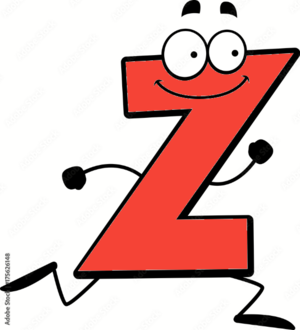  Cartoon Letter Z Running