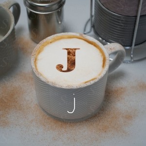  Coffee cocktail Stencil Letter J