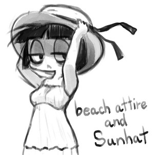 Creepy Susie Beach Attire & Sunhat