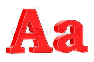  English Letter A 3D Rendering