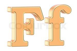  English Letter F 3D Rendering