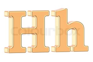  English Letter H 3D Rendering