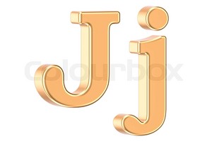  English Letter J 3D Rendering