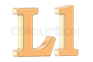  English Letter एल 3D Rendering