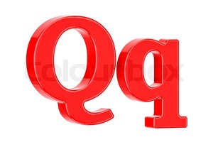  English Letter Q 3D Rendering