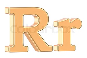  English Letter R 3D Rendering