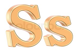 English Letter S 3D Rendering