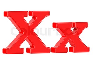  English Letter X 3D Rendering