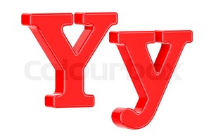  English Letter Y 3D Rendering