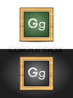  Letter G On Chalkboard