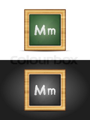 Letter M On Chalkboard