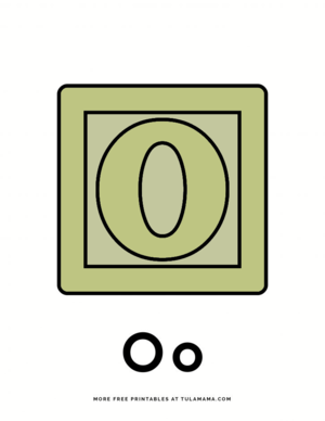  Letter O Blocks Coloring Pages
