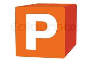  Letter P On orange Box