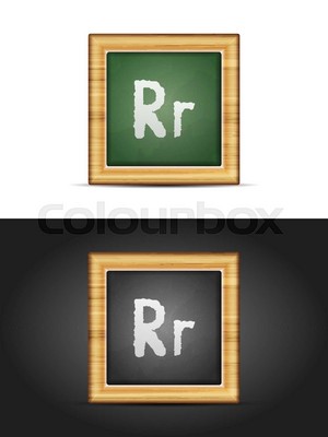  Letter R On Chalkboard