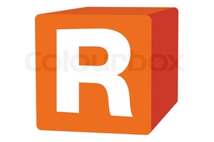  Letter R On oranje Box