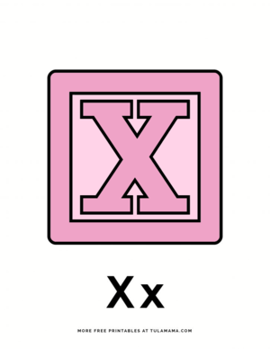  Letter X Blocks Coloring Pages