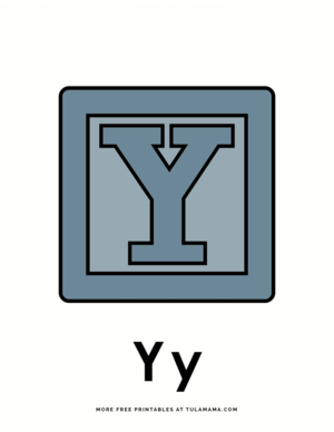  Letter Y Blocks Coloring Pages
