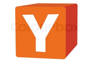  Letter Y On orange Box