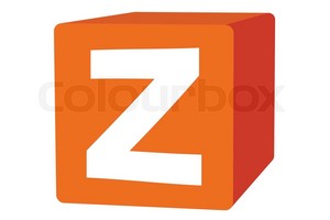  Letter Z On 주황색, 오렌지 Box