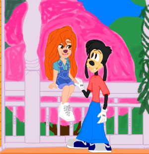  Max Goof and Roxanne in Cinta Each Other (A Goofy Movie)