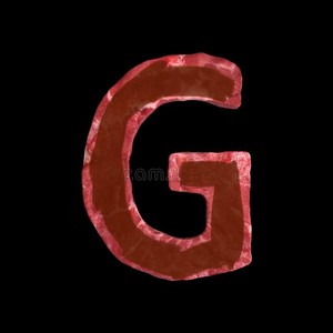 Meat On Black Background Letter G