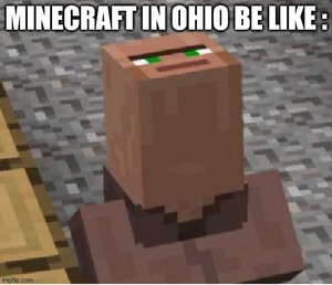  Minecraft Villager neck ohio meme cringe in among us