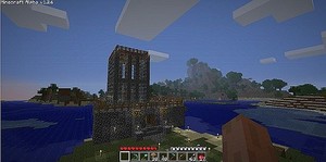 Minecraft tower cobble skyscraper