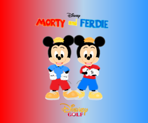  Morty and Ferdie Fieldmouse (Disney Golf Outfit Cameos 3D Style). wallpaper