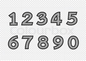  Numbers set. illustration Stock vector