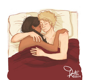 Peeta/Katniss Drawing - Sleepy Time