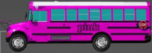  berwarna merah muda, merah muda Bus