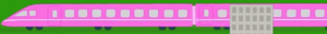  merah jambu Trains