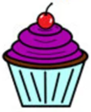  Purple cupcake, kek cawan