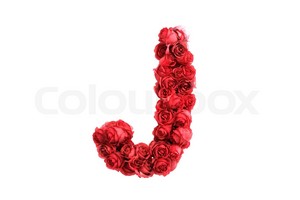  Red Roses Letter J