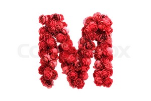 Red Roses Letter M