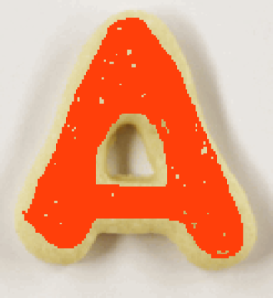 The Letter A Sugar Cookies