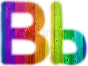 The Letter B Rainbow Background