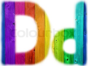  The Letter D pelangi, rainbow Background